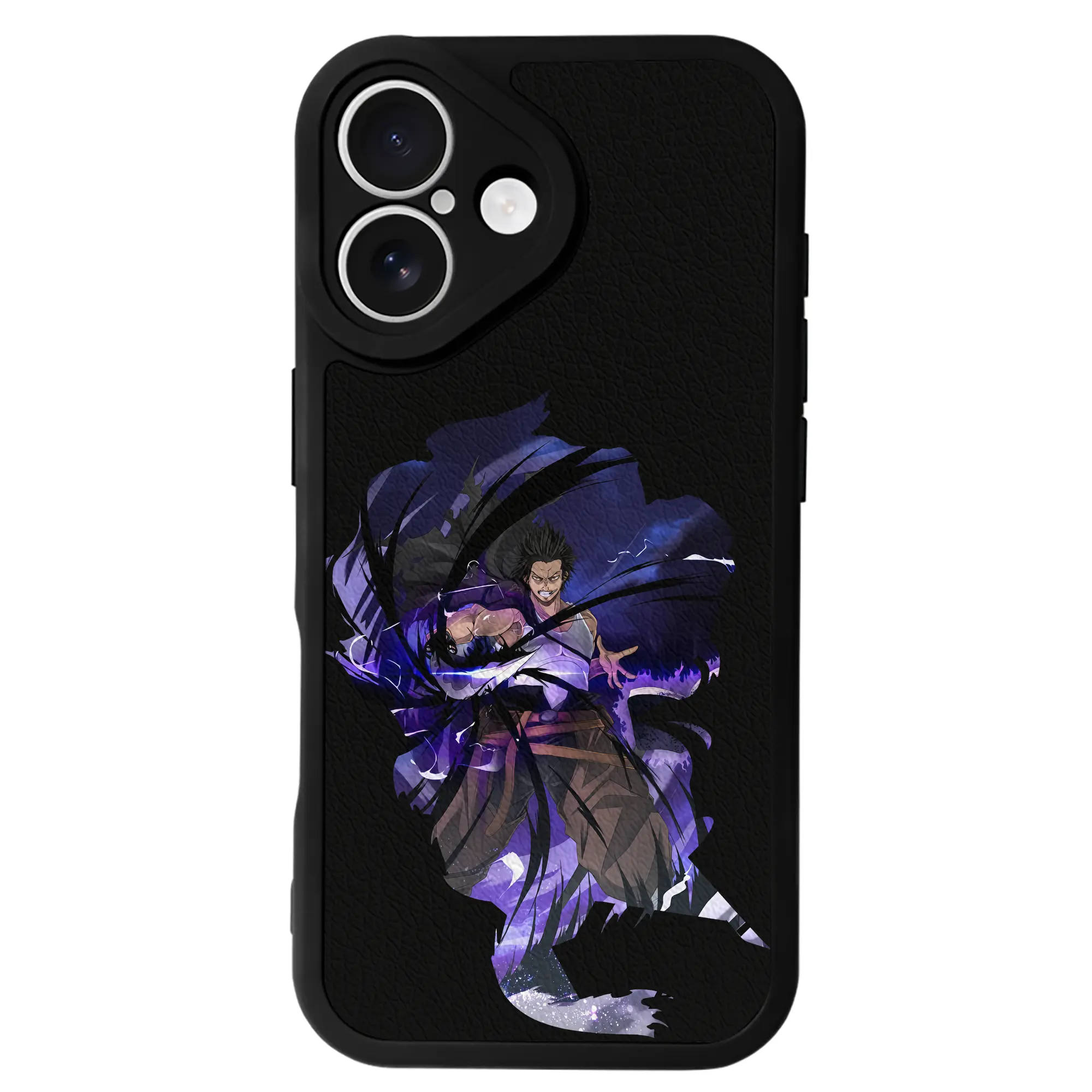 ブラッククローバー グッズ ヤミ・スケヒロ - IPhone 16シリーズ対応 ・ シリコンスマホケース ・ レザー調 ・ 高精度フィット ・ 耐衝撃 ・ ワイヤレス充電対応 ・ 精密カット